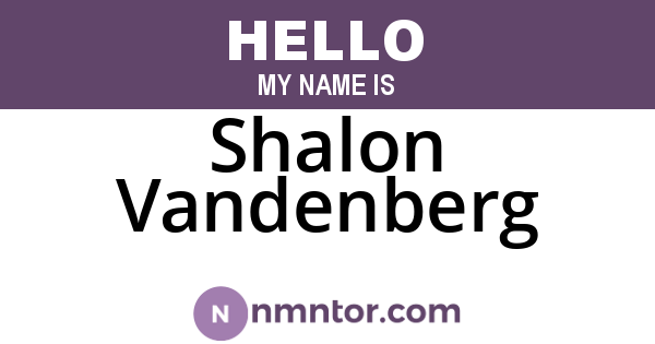Shalon Vandenberg