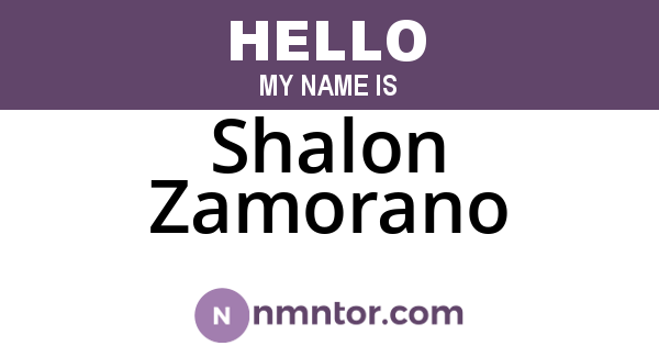 Shalon Zamorano