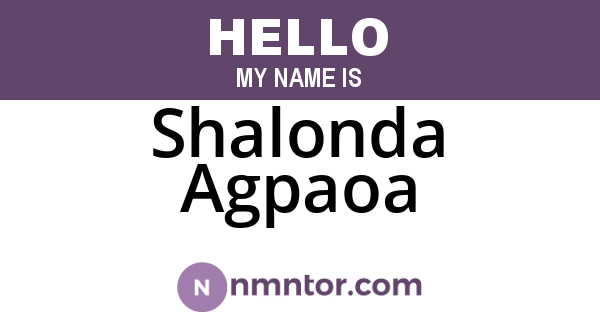 Shalonda Agpaoa