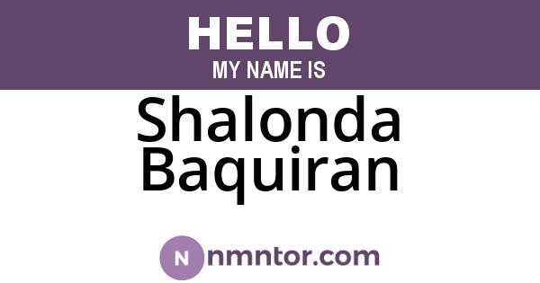 Shalonda Baquiran