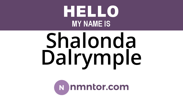 Shalonda Dalrymple