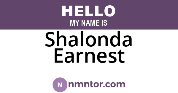 Shalonda Earnest