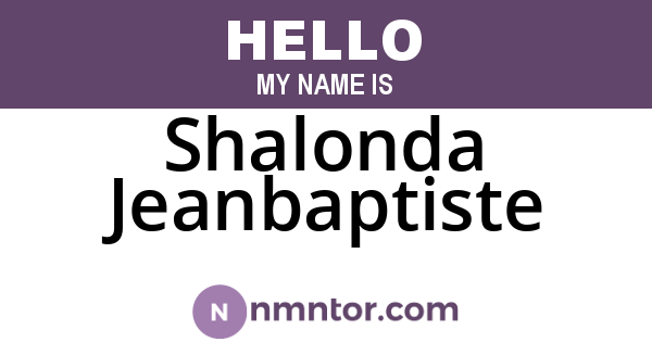 Shalonda Jeanbaptiste
