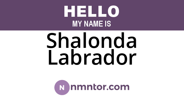 Shalonda Labrador