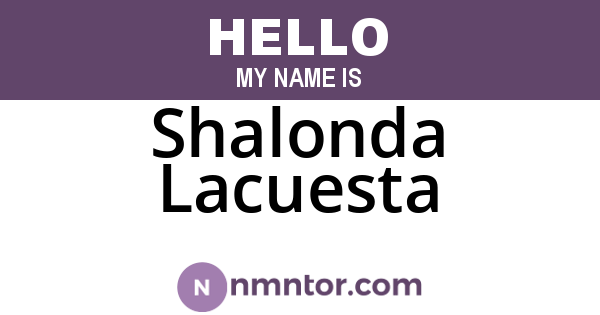 Shalonda Lacuesta