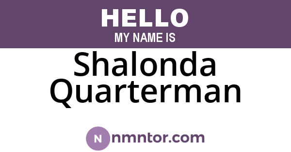 Shalonda Quarterman