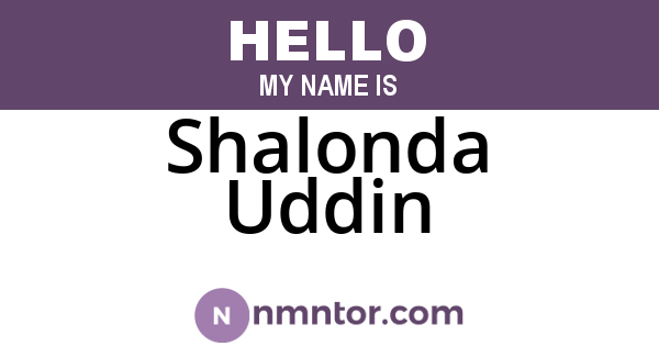 Shalonda Uddin