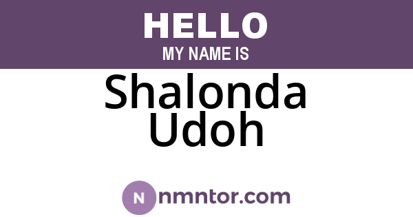 Shalonda Udoh