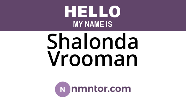 Shalonda Vrooman