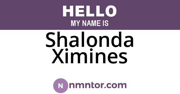 Shalonda Ximines