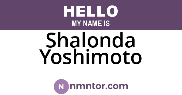Shalonda Yoshimoto