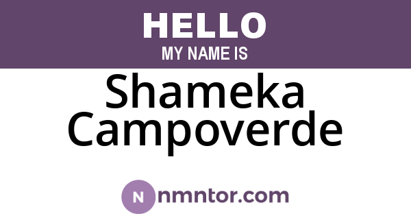 Shameka Campoverde