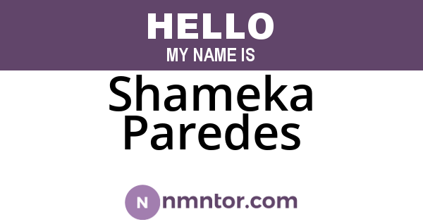 Shameka Paredes