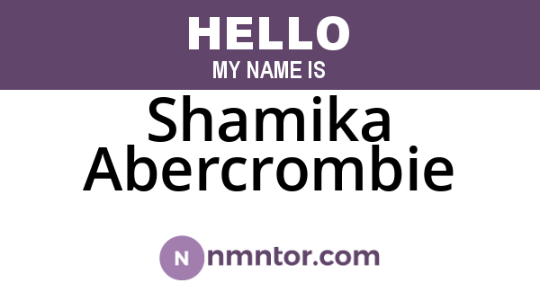Shamika Abercrombie