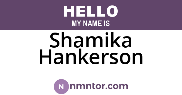 Shamika Hankerson