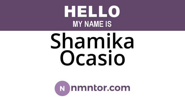 Shamika Ocasio
