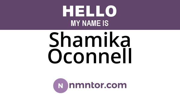 Shamika Oconnell