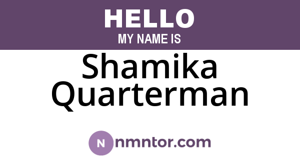 Shamika Quarterman