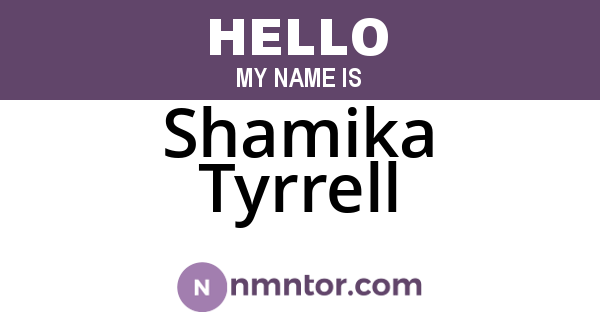 Shamika Tyrrell