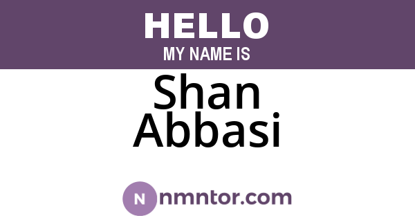 Shan Abbasi