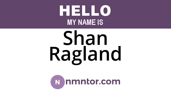 Shan Ragland