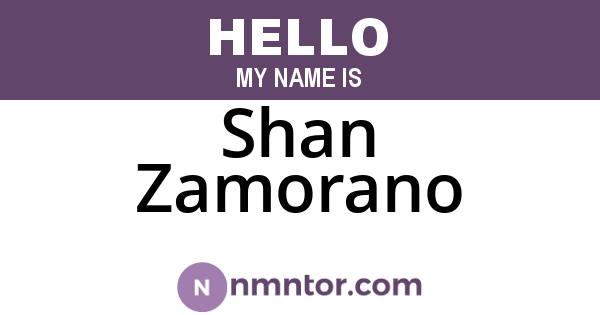 Shan Zamorano