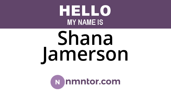 Shana Jamerson