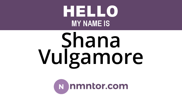 Shana Vulgamore