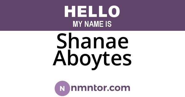 Shanae Aboytes