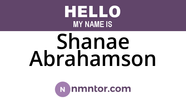 Shanae Abrahamson