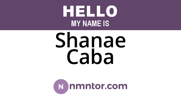 Shanae Caba
