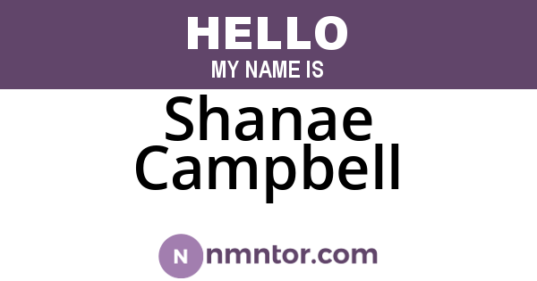 Shanae Campbell