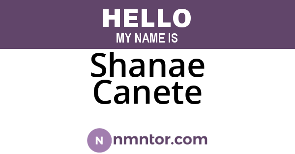 Shanae Canete