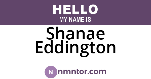 Shanae Eddington