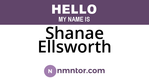 Shanae Ellsworth