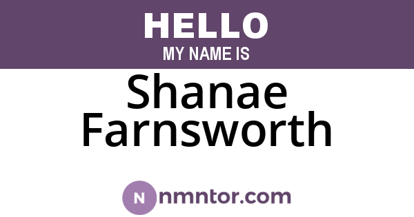 Shanae Farnsworth