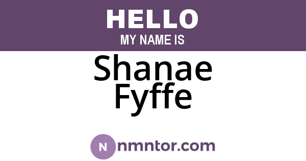 Shanae Fyffe