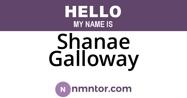 Shanae Galloway