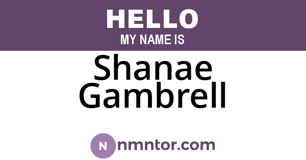 Shanae Gambrell