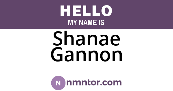 Shanae Gannon