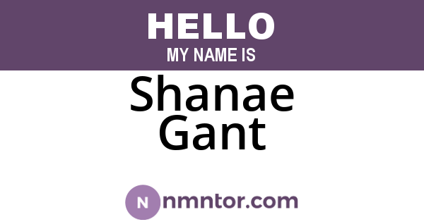Shanae Gant