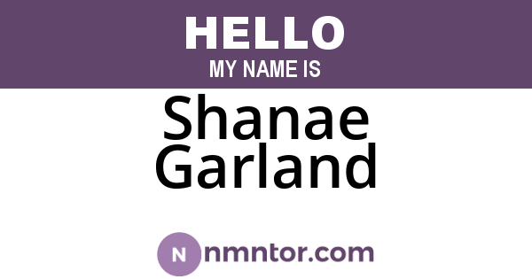 Shanae Garland