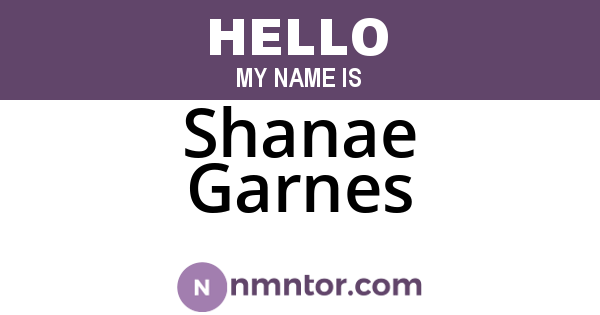 Shanae Garnes