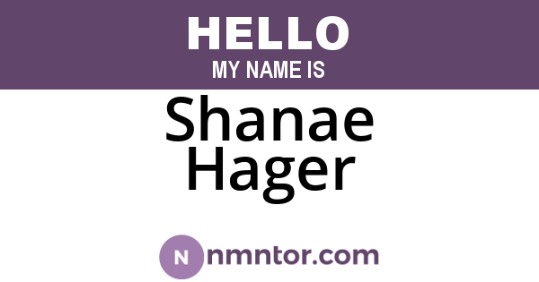 Shanae Hager