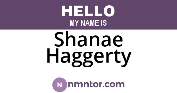 Shanae Haggerty
