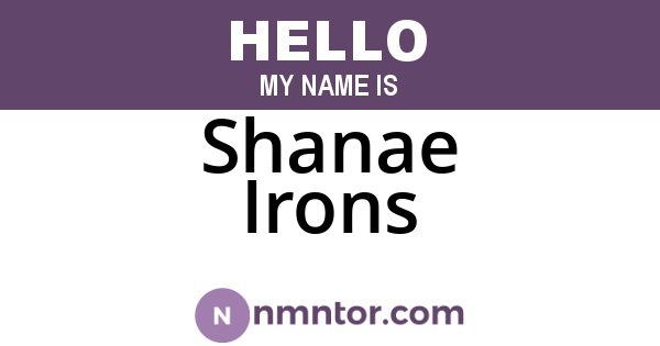 Shanae Irons