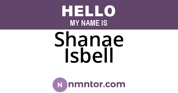 Shanae Isbell