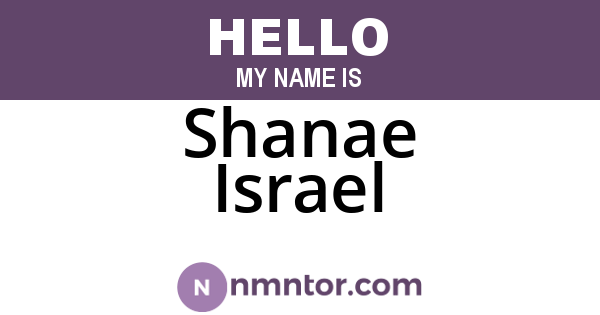 Shanae Israel