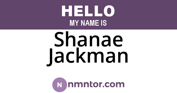 Shanae Jackman