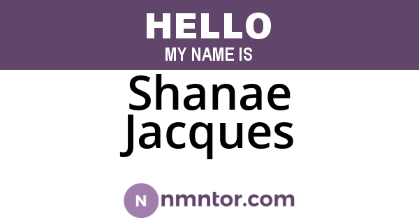Shanae Jacques